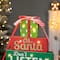 Glitzhome® 12" Lighted Wooden Christmas Gift Block Table Décor